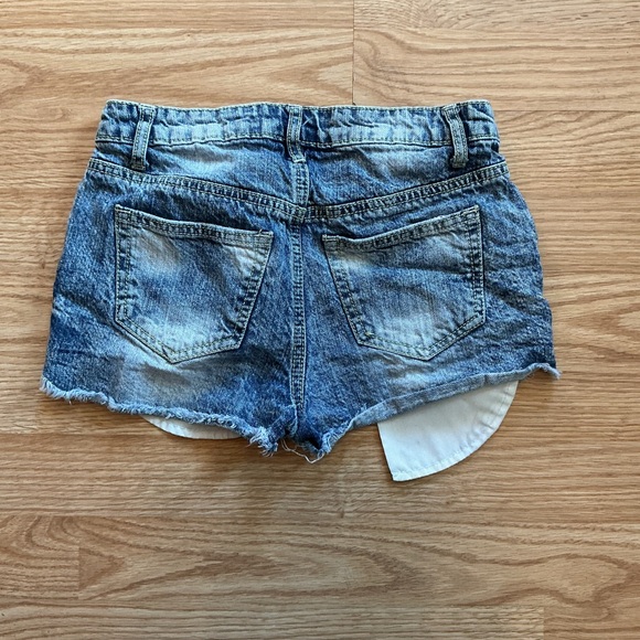 Mossimo Supply Co. Women's Ripped Jean Shorts - Blue - Picture 3 of 7